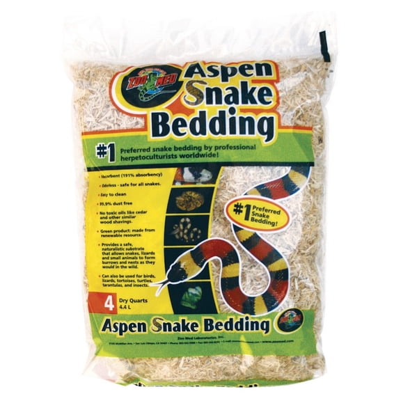 Zoo Med Aspen Snake Bedding Odorless and Safe for Snakes, Lizards, Turtles, Birds, Small Pets and Insects