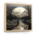 thumbnail image 2 of Designart "Dusk on the Moon River" Abstract Floater Framed Wall Decor, 2 of 7
