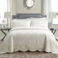 thumbnail image 2 of VCNY Home - Westland Collection - Super Soft & Plush Microfiber Quilt Set - Lightweight, Elegant, and Breathable, Machine Washable, Full, Ivory, 2 of 4