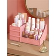 thumbnail image 5 of Makeup Organizer with Drawers,Countertop Cosmetic Storage Box for Brushes, Eyeshadow, Lipstick and Nail Polish,Cosmetic Storage Box for Dresser,Bathroom Vanity (Pink), 5 of 7