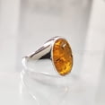 thumbnail image 2 of Baltic Amber Mans Ring, Natural Baltic Amber ring, Silver Jewelry, 925 Silver Ring, Birthday Gift, Heavy Mens Ring, Arabic Design, Ottoman Style Ring, Christmas, Turkey Mens Signet Ring, 2 of 5