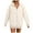 Beige, variant on Women's Zip Up Hoodie Fleece Jackets Cropped Sweatshirts Fall Outfits Casual Comfy Y2k Tops Winter Clothes 2025 Hoodies Women (Red,S)