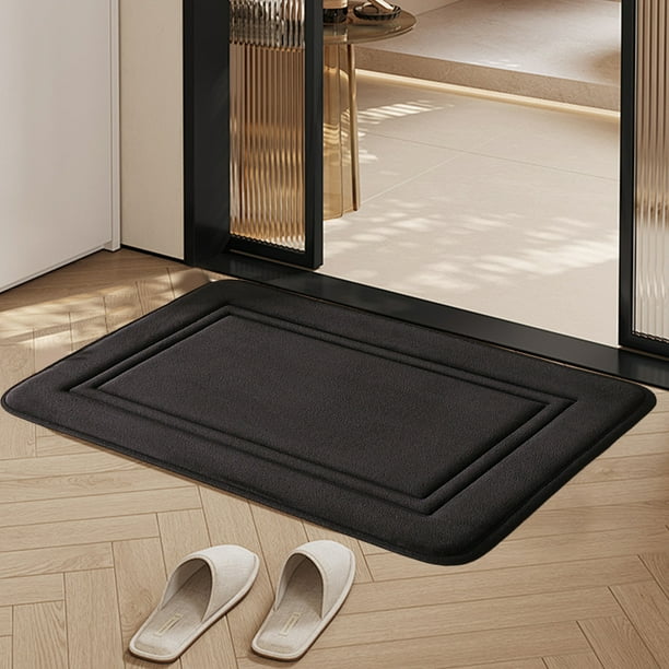 Alfombrilla Absorbente para Baño | Alfombra de Esponja Antideslizante para Puerta de 40 X 60 Cm | Alfombrilla de Baño de Secado Rápido | Alfombrilla Impermeable y Lavable para Interiores y Exteriores