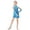 Sky Blue, variant on Girls Performance Latin Dance Jumpsuit Training Fringe Skirt Competition Outfit for Kids Stylish and Comfortable