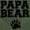 Military Green, variant on Papa Bear Dad Father's Day Pawprint Hoodie Hooded Sweatshirt Men Brisco Brands S
