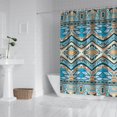 thumbnail image 2 of Boho Floral Shower Curtain 72x72 Inches - Tropical Leaves, Vintage Botanical Print, Waterproof Fabric for Chic Bathroom Decor, Modern Farmhouse & Bohemian Style, 2 of 5