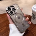 thumbnail image 1 of Matte Plating For Magsafe Magnetic Wireless Charge Case For iPhone 11 12 13 15 14 16 Pro Max Plus Soft Clear Shockproof Cover New Gray For iPhone 14, 1 of 6