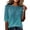 Blue, variant on Domzest Half Sleeve Tops for Women Boho Floral Graphic Lightweight Shirt Loose Fit Crew Neck Summer Fall Tunic Tops Black XXL