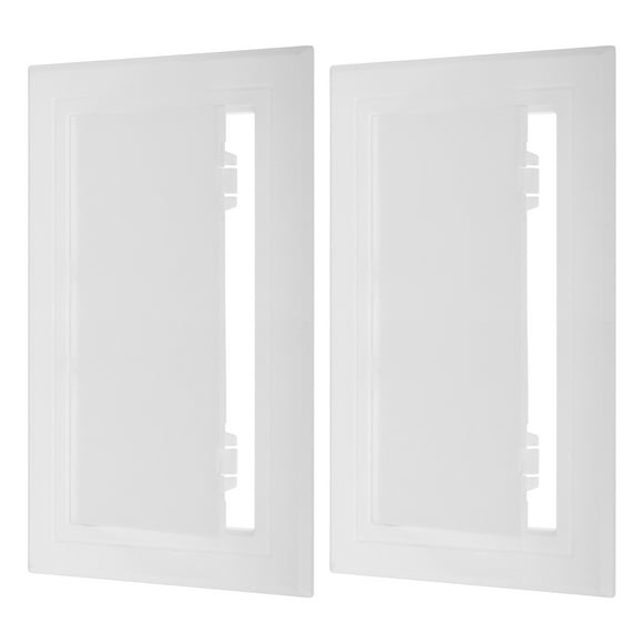 Unique Bargains 12x6 inch(295x145mm) Removable Hinged Access Panel, 2 Pcs ABS Plumbing Access Doors Easy Wall Hole Cover, White
