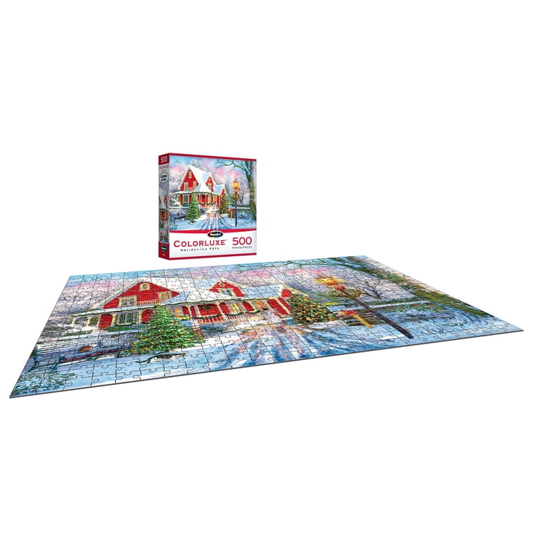 RoseArt Colorluxe 500-Piece Christmas at Home Adult Interlocking