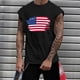 thumbnail image 2 of Hombres Moda Casual Impresión Suéter sin Mangas Cuello Redondo Tanque Deportivo, 2 of 5