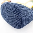 thumbnail image 2 of Bolsa de hombro tejido de paja de playa para mujer, de mano con pompón de dos colores Ndcxsfigh Para Estrenar, 2 of 9