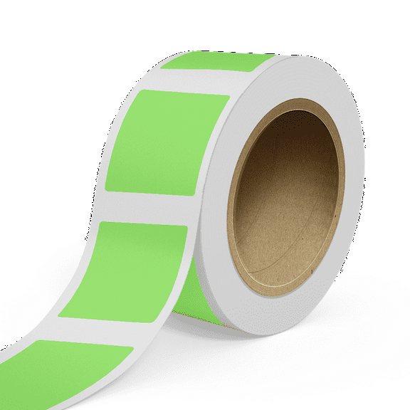 JAM Paper Standard Label Rolls, Rectangle, 3 1/2 x 4, Neon Green, 125 Labels/Roll