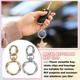 thumbnail image 5 of 2 Pcs Metal Swivel Clasps Key Chain O Ring Keyrings Round Spring Snap Keychain Hook Clip for Chains Extender DIY Handicrafts Keys Lanyards Jewelry Findings, Silver Tone, 5 of 6