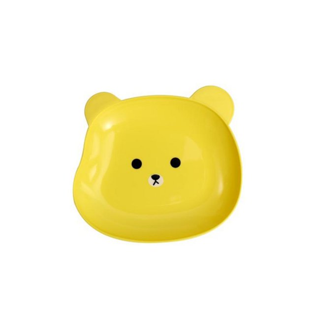 Cute Cartoon Shape Bear Spit Bone Dish Dessert Plate Creative Plastic Desktop Trash Tray Snack FoodFruit Plate Kitchen Tableware Style C