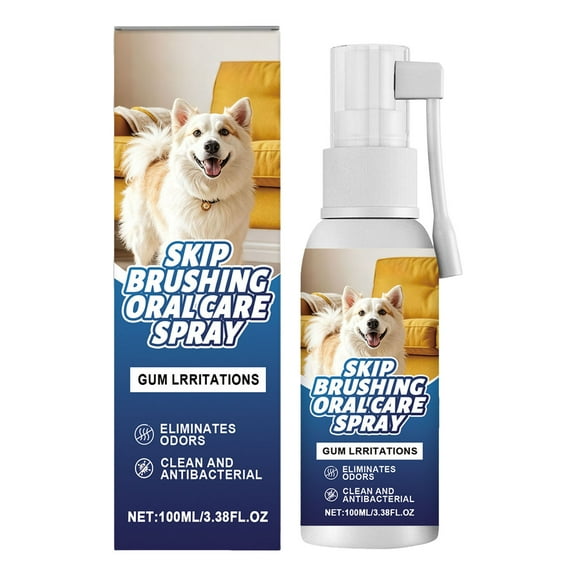 Mozhitti Pet Breath Spray For Dogs & Cats – Mint Flavor No Brush Oral Care For Daily Mouth Mist