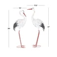 thumbnail image 3 of DecMode 41" Tall Crane Garden Sculpture with Brown Speckled Texture and Red Accents (2 Pack), 3 of 11