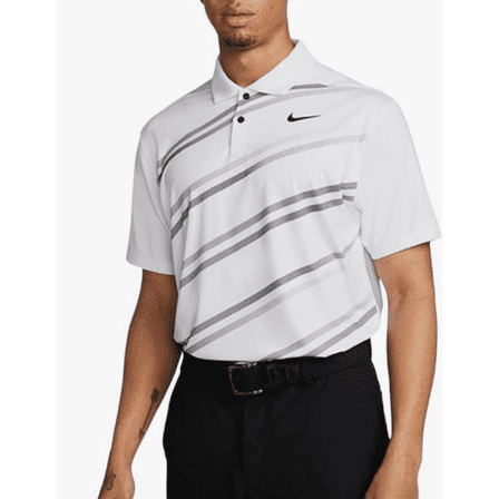 Nike Men`s Dri-FIT Vapor Golf Polo Shirt White/Gray (Small)