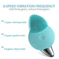 thumbnail image 4 of Sonic Facial Cleansing Brush Electric, Waterproof Silicone Face Massager Brush Rechargeable Face Scrubber(Green), 4 of 5