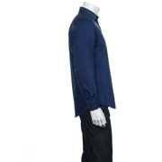 Van Heusen Mens Striped Button Down Shirt (Small, Blue Twilight)