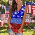 thumbnail image 2 of NSLGXD Women's 4th of July Tank Tops Casual Patriotic American Flag Graphic Tees Cute Sleeveless T Shirts Camisole Soft V Neck Tanks S-2XL, 2 of 5