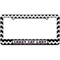 Crazy Cat Lady License Plate Tag Frame, Multiple Colors