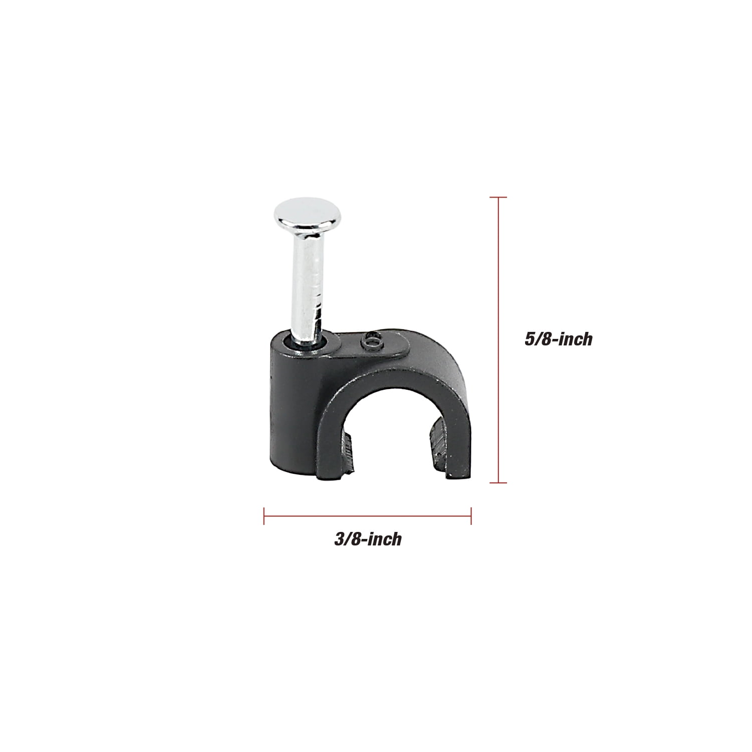 Hyper Tough 25-Pack Coax Cable Staples Black