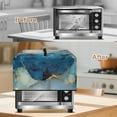 thumbnail image 3 of TSOVTHRID Blue Golden Marble Texture Print Microwave Oven Cover Dustproof Microwave Oven Cloth Cover Heat-Resistant Small Appliance Covers Case Protection Protector, 20.9"W x 15.7"D x 12.4"H, L, 3 of 7
