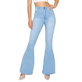 thumbnail image 4 of Fashion2Love Women's Juniors Bell Bottom High Waist Flared Bootleg Jeans, 4 of 7