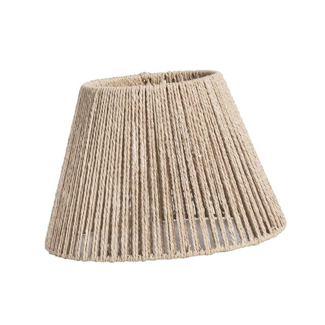 ZheElen Paper Rope Easy Install Rope Clip On Bulb Lampshades Convenient Attachment Addition To Any Light Fixture Woven Lampshade Style A