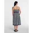 thumbnail image 3 of Time and Tru Women's and Women's Plus Sleeveless Cotton Midi Dress with Eyelet Trim, Sizes XS-4X, 3 of 6