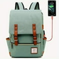 thumbnail image 3 of Upgrade Your Style & Functionality: Vintage Nylon Notebook Backpack w/ USB Charging Port, 3 of 5