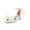 beige, variant on Women  Ankle-Strap Ribbon Sandals with Bow Accent — Square-Toe, Open-Toe Wedding Shoes with Low, Slender Heel