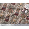 thumbnail image 2 of Soimoi Poly Georgette Fabric Animal Skin & Chinese Opera Mask Devil Printed Craft Fabric by The Yard 42 Inch Wide, 2 of 3