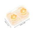 thumbnail image 3 of Unique Bargains 1 Set Contact Lens Case Contact Lens Container Contact Lens Carrier Yellow Cute Paw Pattern 2.68"x1.77"x1.1" Yellow, 3 of 5
