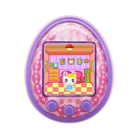 Mini juguetes electrónicos para mascotas 8 mascotas en 1 virtual Cyber USB carga Micro Chat juguete para mascotas para niños adultos regalo - rosa