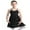 Black, variant on TIAOBUG Kids Girls Chiffon Tutu Dress Dancewear Ballet Dance Costumes Lyrical Latin Modern Contemporary Dance Dress Outfits