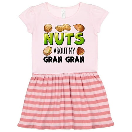 

Inktastic Nuts About My Gran Gran Peanut Almond Pistachio Gift Toddler Girl Dress