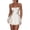 Champagne, variant on Women's Elegant Satin A-line Summer Sleevesless Rompers Bandage Back Spaghetti Strape Tiered Mini Dress Jumpsuits Black L