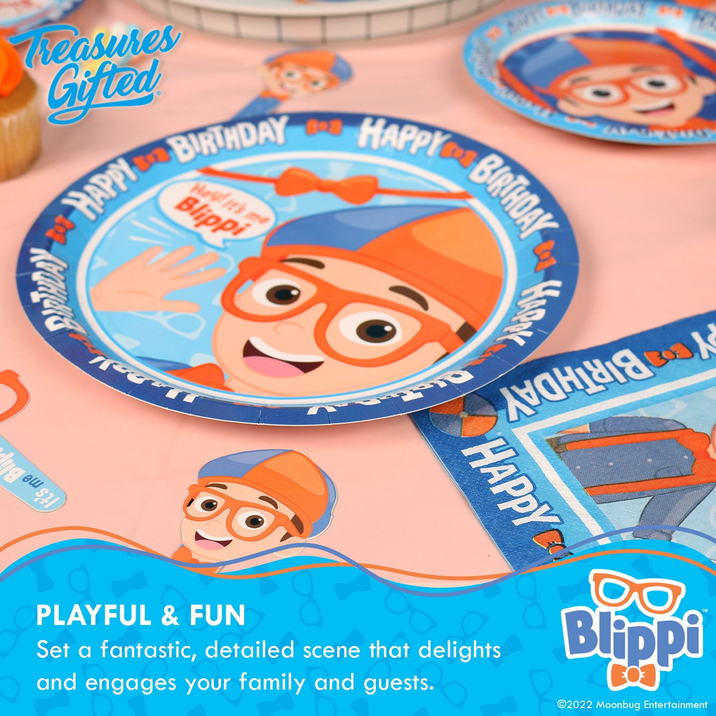 26PC BLIPPI Party Set of Cups Plates Banner Party Supplies Decoration Theme  Birthday - C219COS72D0