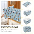 thumbnail image 2 of Yayeee Collapsible Cube Storage Bin with Lid Fabric Closet Decorative Basket with Handles, Blue Hockey Pattern, 2 of 7