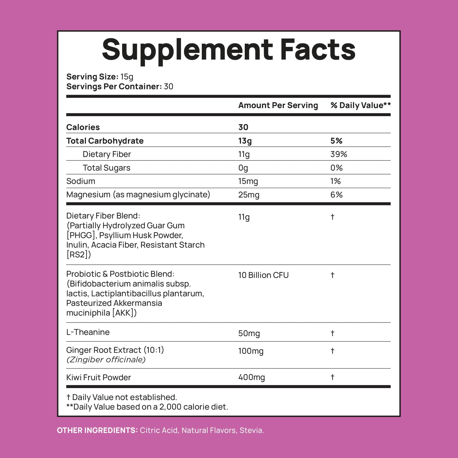 Stay-Well Naturals GLP-1 Probiotic | Akkermansia GLP-1 Supplement, Fiber GLP 1 Booster | Probiotic and Fiber Support with Inulin, Psyllium PHGG, and Soothing Ginger Extract - Berry Citrus 15 Ct.