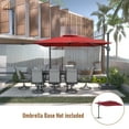 thumbnail image 6 of CASAINC 11FT Square Cantilever Patio Umbrella in Red (without Umbrella Base), 6 of 8