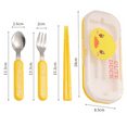 thumbnail image 2 of Juego de utensilios para el almuerzo: incluye tenedor, cuchara, palillos y estuche de transporte reutilizables, duraderos y aptos para lavavajillas, 2 of 5