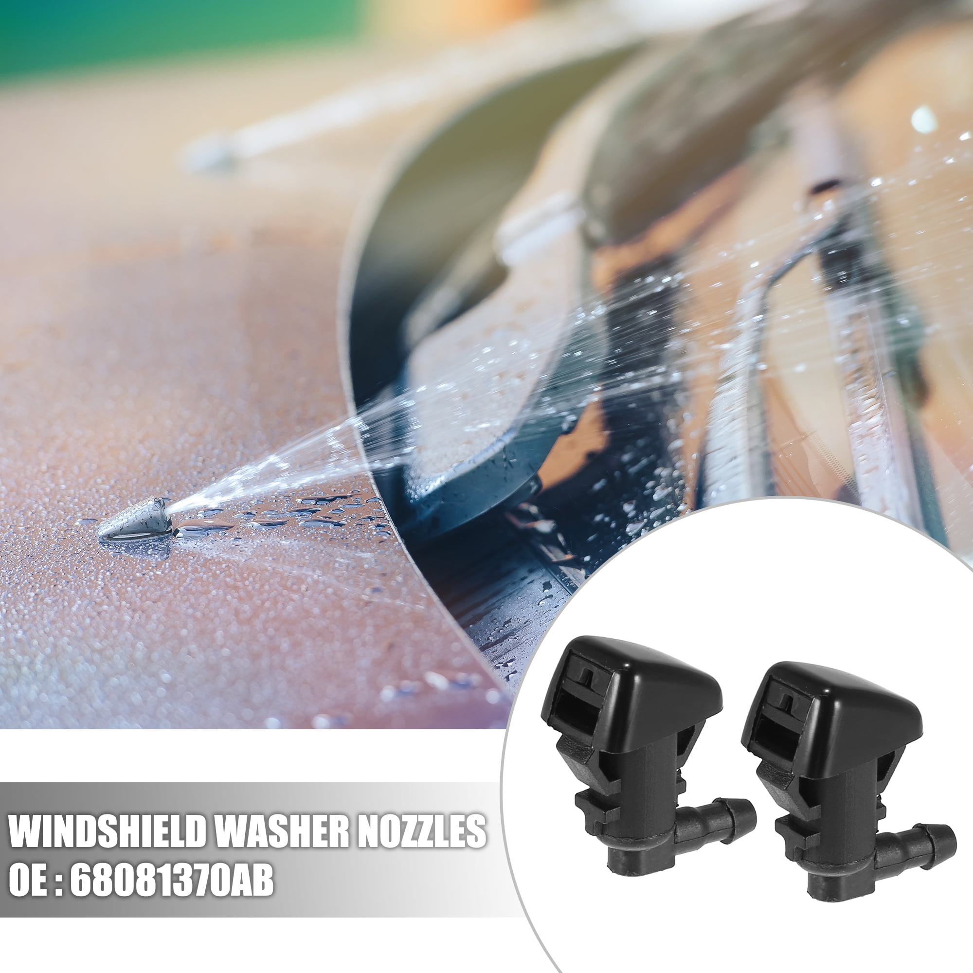 Unique Bargains Windshield Washer Nozzle Kit for Jeep Cherokee 2011-2016