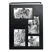 Pioneer Golden Memories Photo Album - 200 Pockets For 4x6 Pics, Black & White Striped With Gold Accents