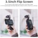 thumbnail image 3 of MUOXUEQN Cámara de Vlogging M5 Estabilizador de Cardán de 3 Ejes, Cámara de Mano 5K Pantalla Táctil Giratoria de 3.5'' Gran Angular de 120°, Función de Visión Nocturna IR, Enfoque Rápido,, 3 of 9