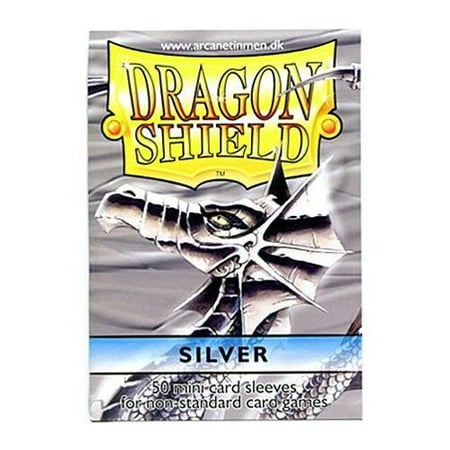 Dragon Shield Card Supplies YUGIOH Card Sleeves Silver 50 Count Multi-Colored