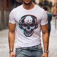 thumbnail image 2 of Camiseta de manga corta con estampado de jersey de cuello redondo informal a la moda para hombre Pompotops oipoqjl6206, 2 of 3