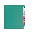 thumbnail image 6 of Smead® End-Tab Classification Folders, With SafeSHIELD Fasteners, 8 1/2" x 11", 2 Divider, 2 Partition, 100% Recycled, Green, Pack Of 10, 6 of 7